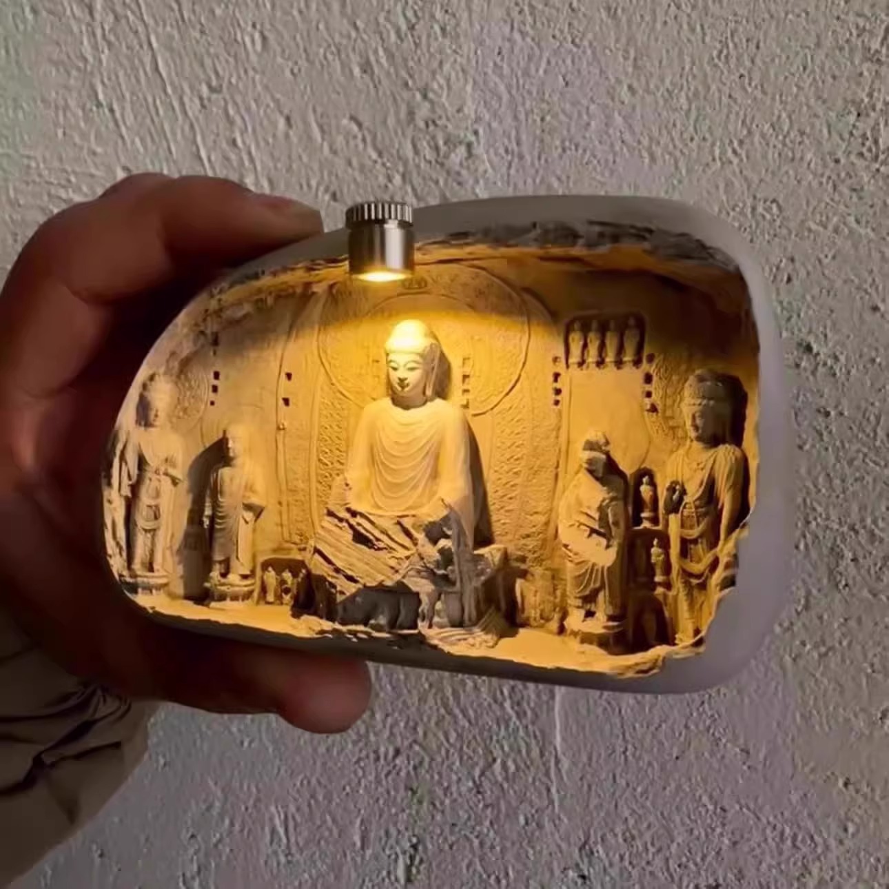 Лоян Вэньчжуаньлунмэнь грот рельеф ночной фонарь холодильник буддийский фонарь стереомагнитная наклейка подарочный сувенир коллекция - Холодильник в пещере Лунмэнь