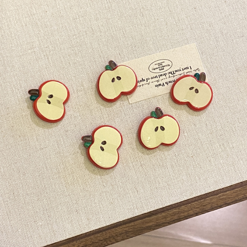 Красивый креативный яблочный холодильник с наклейкой Hanins красные яблочные отверстия декоративный мультик магнитный всасывающий наклейка оптом - Холодильник с красным яблоком