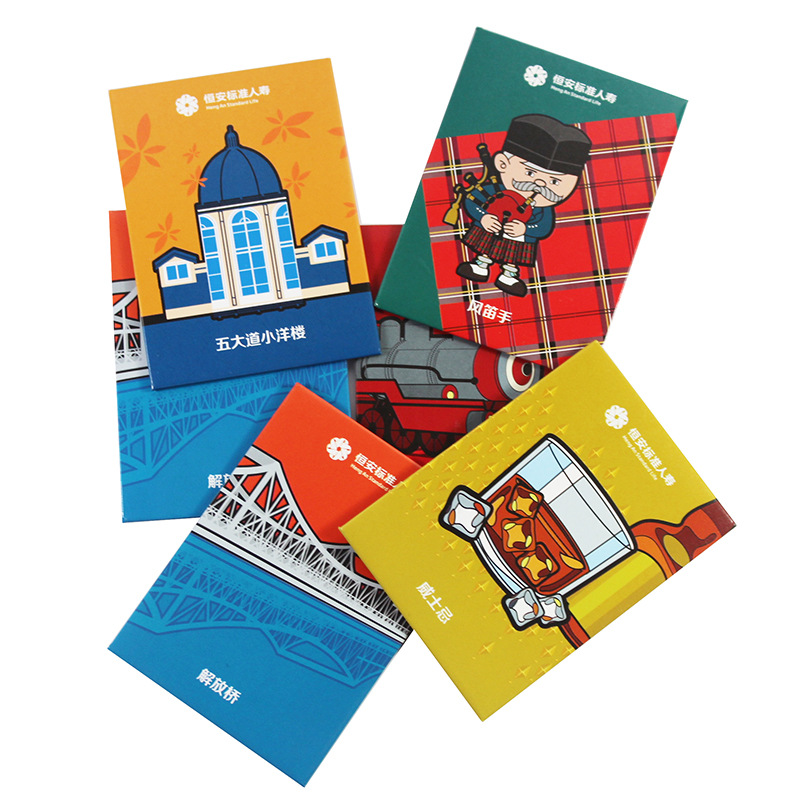 Enterprise innovation advertising promotion gifts, tinplate refrigerator stickers, copperplate paper printing, magnetic tinplate refrigerator stickers - color printing