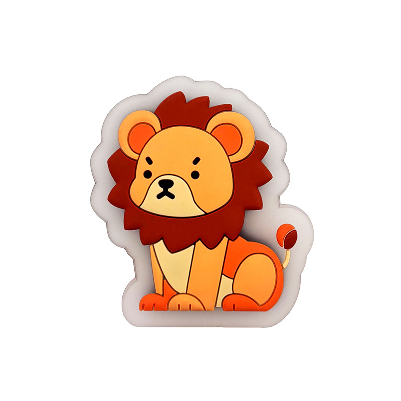 Hot selling spot cute cartoon panda PVC refrigerator sticker for students, cute home animals, DIY refrigerator sticker - Little Lion PVC refrigerator sticker