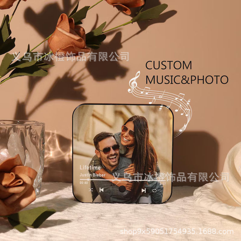 Новый индивидуальный музыкальный холодильник с диаграммой, индивидуальный альбом, магнитный холодильник, наклейка, может воспроизводить музыку в музыкальной шкатулке - ABS настраивает custom