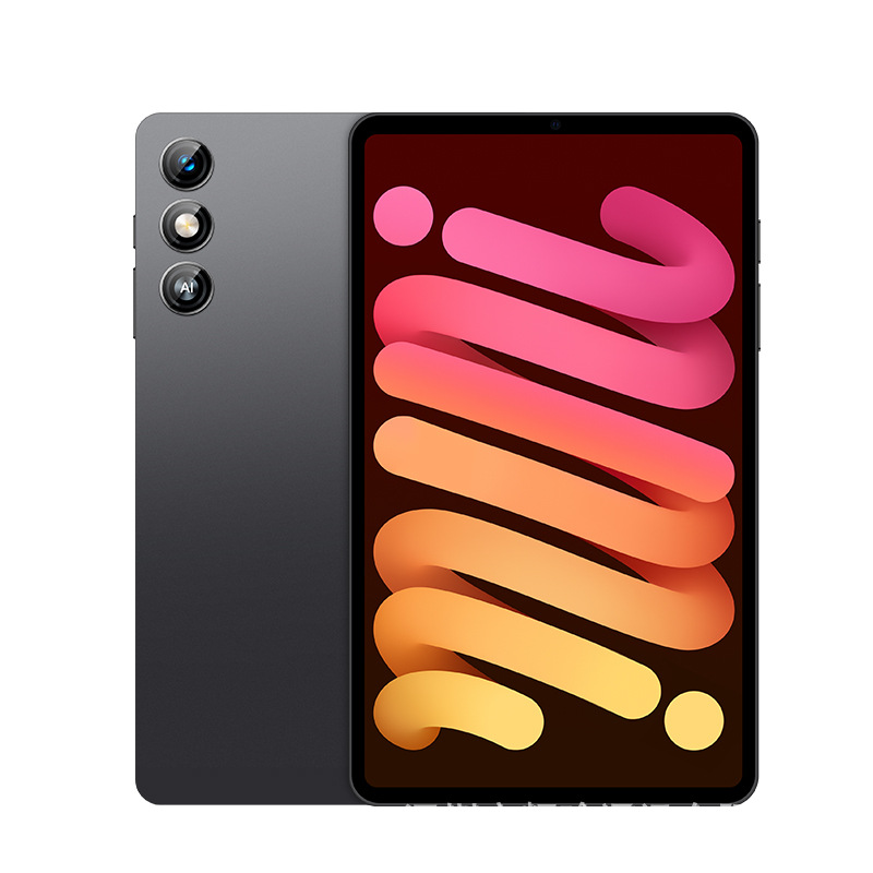 Прямые продажи с фабрики, 2025, новый портативный 8,6-дюймовый планшетный компьютер с полным сетевым экраном AI, интеллектуальное обучение, планшетный компьютер «два в одном» - Черный【мини7】/20+64 ГБ [Кожаный футляр с ограниченным сроком действия]