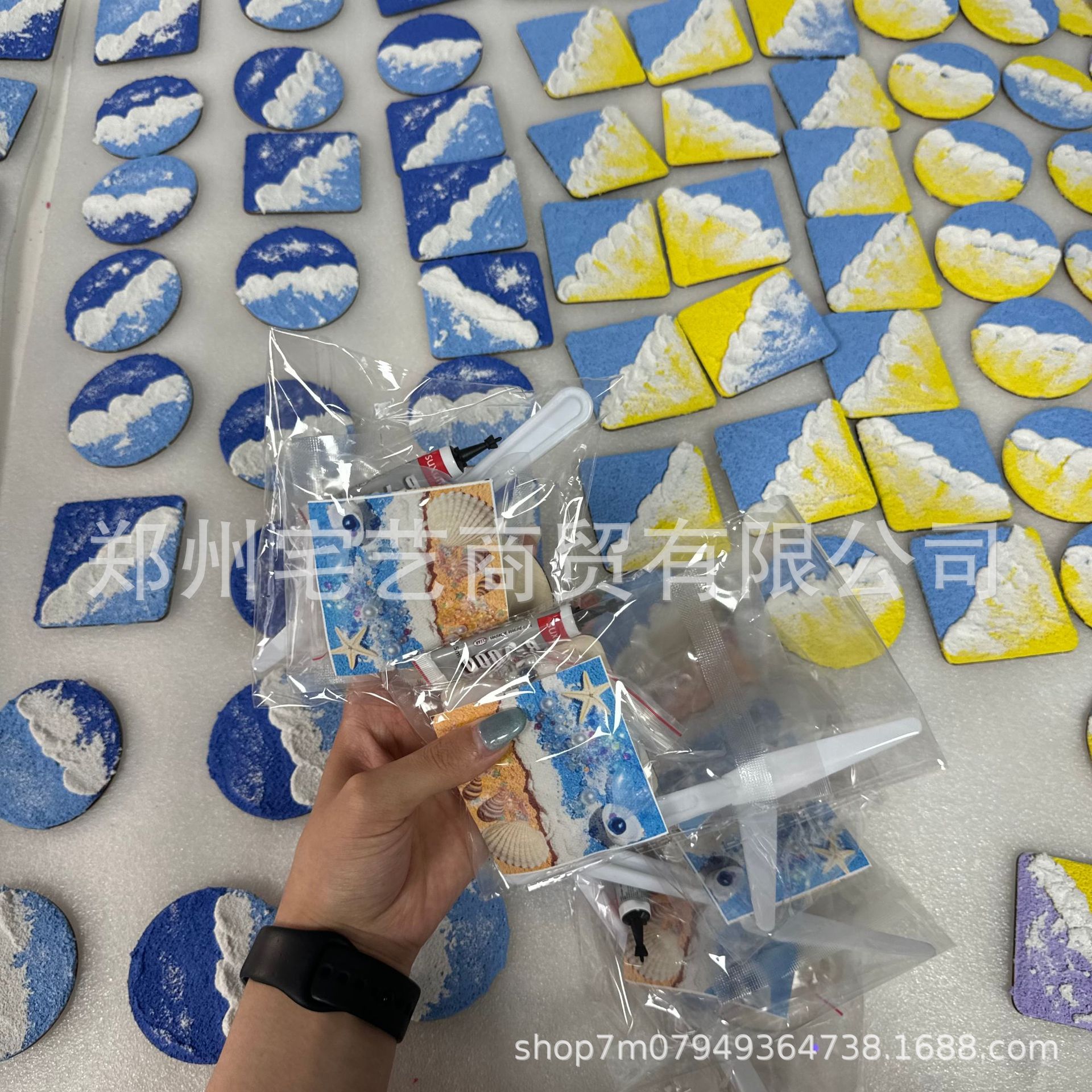 Подарок на море Пляжные раковины Холодильник наклеить diy ручной материал упаковка кварцевый песок рисунок сувенир - Материальный пакет DIY