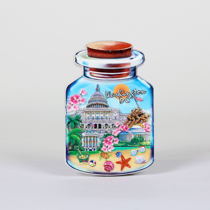 Американские городские холодильники наклеивают магнитные наклейки индивидуальность творческие места путешествия памятные путешествия 3D трехмерные магнитные отсасывающие украшения - Вашингтон (1)