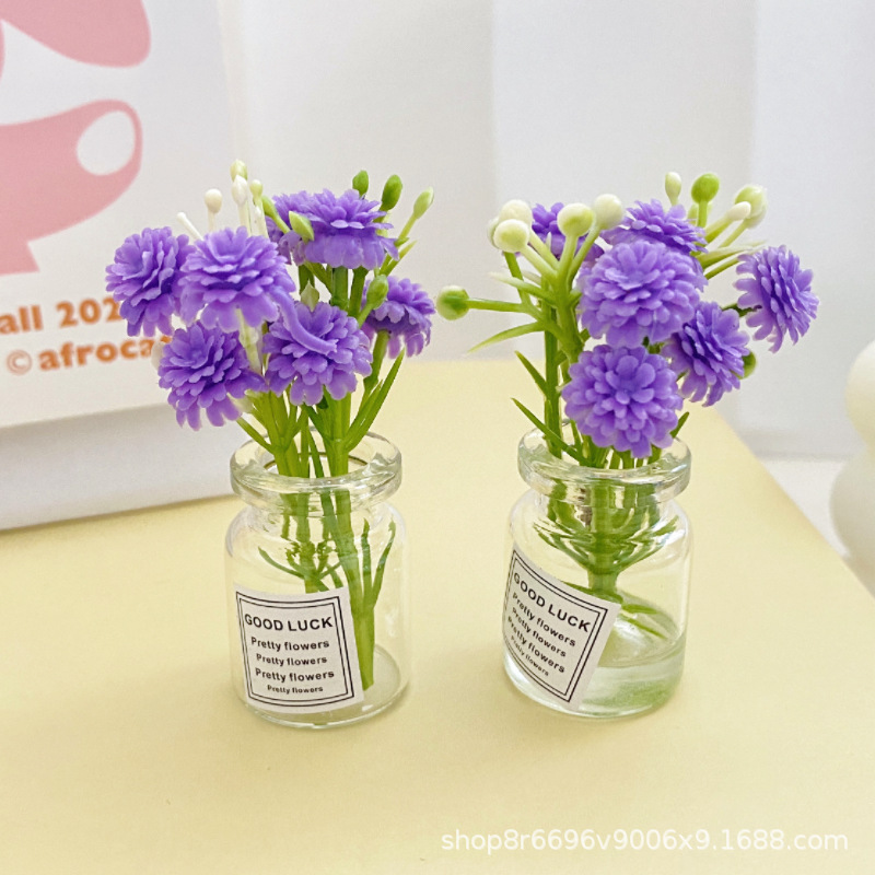 Светящаяся стеклянная ваза, холодильник, магнитный отсос с цветами, украшения с магнитом. - Одна фиолетовая ваза для холодильника.