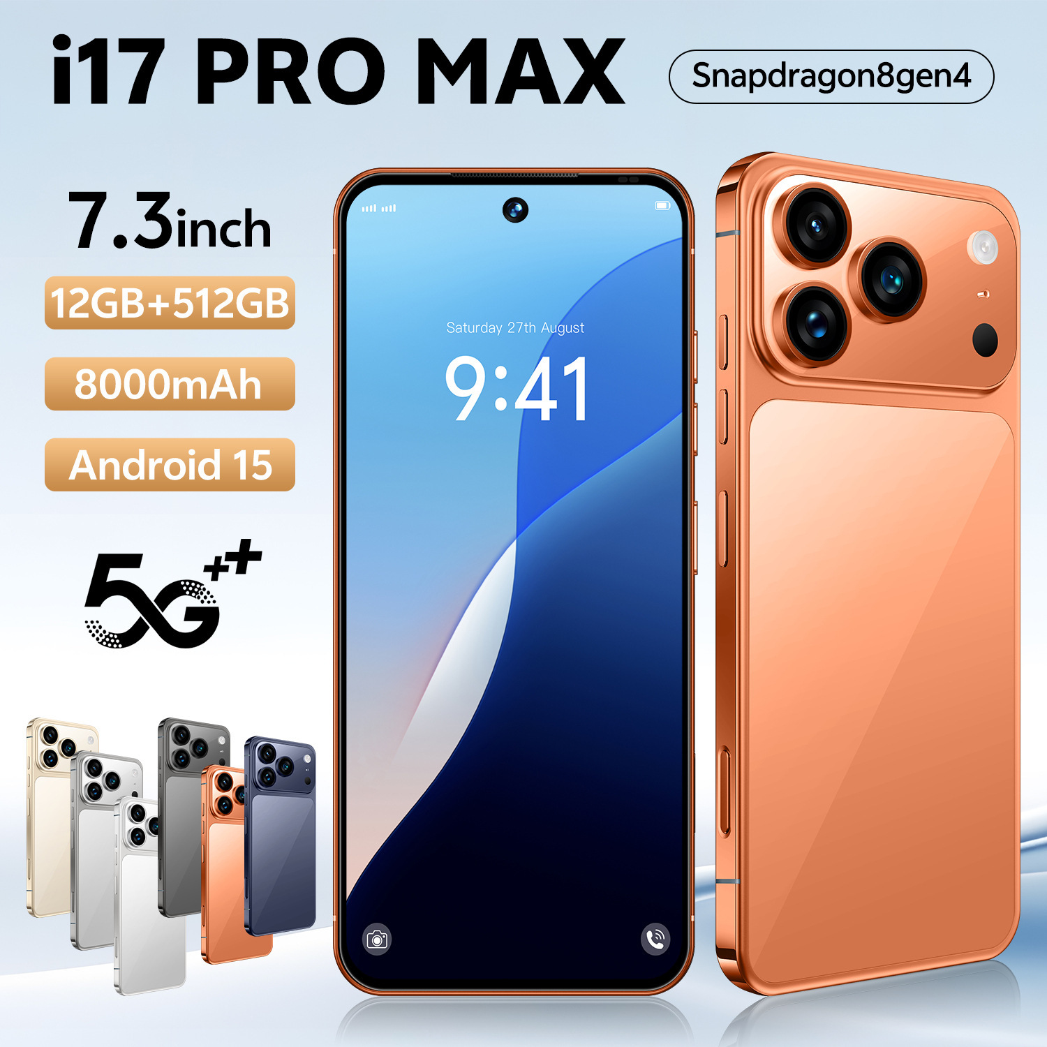 Новый i17promax5G Android Google 7,3-дюймовый смартфон TK внешняя торговля горячая модель трансграничный мобильный телефон заводская партия - Европейские правила ЕС [Внутреннее использование или продажа запрещены]/Золотой【золотой】i17ProMax6,8 дюйма