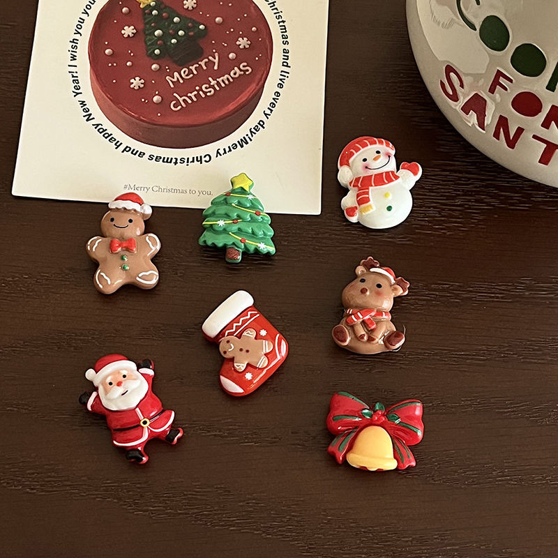 Cute Christmas Magnetic Refrigerator Sticker Personalized Sticker Photo Personalized Creative Santa Claus Pattern Cartoon Snowman - 7 Christmas refrigerator stickers with magnetic suction
