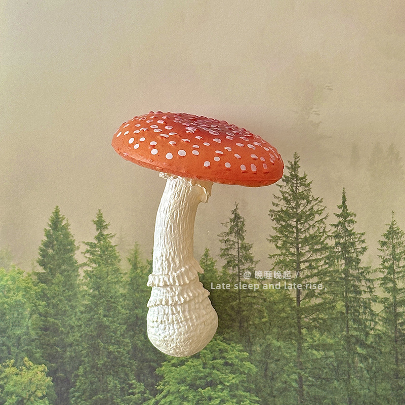 Грибы в лесу - имитация грибов холодильник с магнитным всасыванием аксессуары 3D трехмерный творческий характер мощный магнитный всасывание - Грибы красные
