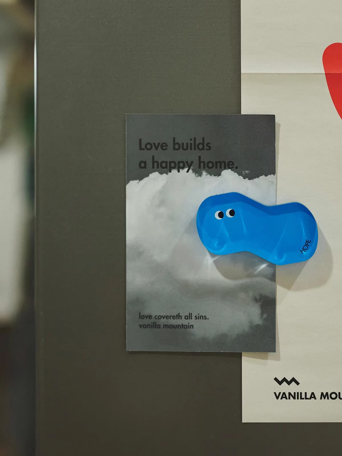 新款亚克力香草山冰箱贴高颜值ins装饰摆件可爱卡通diy磁贴定制