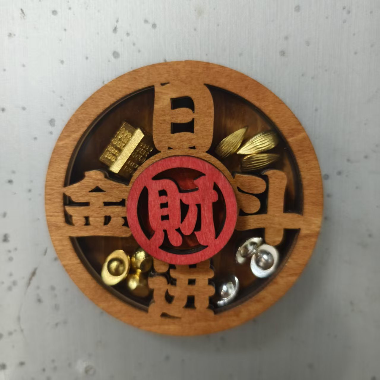 Деревянное творчество Guochao день ото дня золото холодильник свадебный праздник новоселье ремесло источник фабрика оптовая оптовая торговля - Модель 1