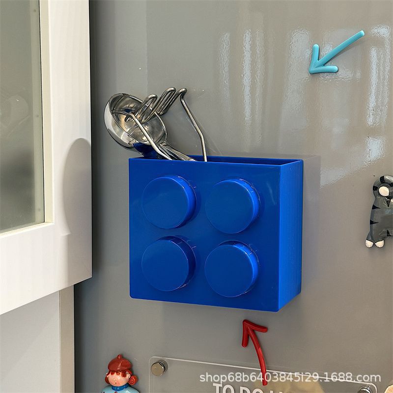 Красивые строительные блоки магнитная абсорбционная коробка холодильник декоративная пленка соломинка имплантат холодильник магнитная наклейка боковая сторона коробки - Комплект магнитного поглощения - синий