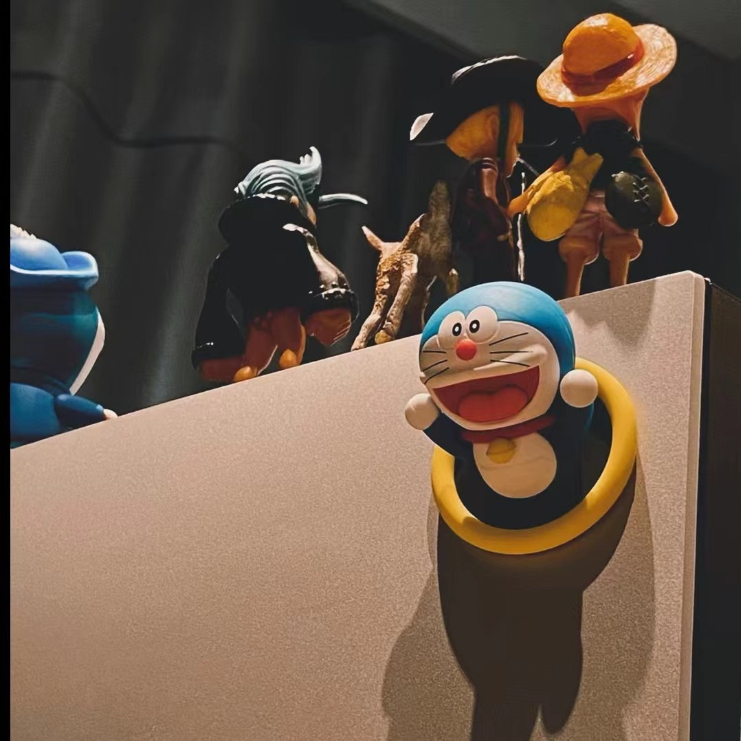 Doraemon refrigerator magnets cartoon cute pass circle machine cat magnet 3D creative home decoration - Doraemon Magnetic Attraction [Appears] Comes with Adhesive