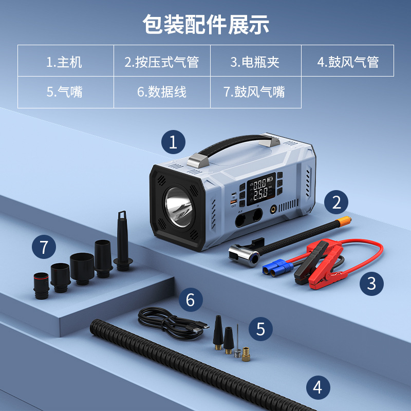Аварийный источник питания 12 В, многофункциональный заряд. - CYG2 Открытая версия {Запуск + надувная + воздуходувная машина}