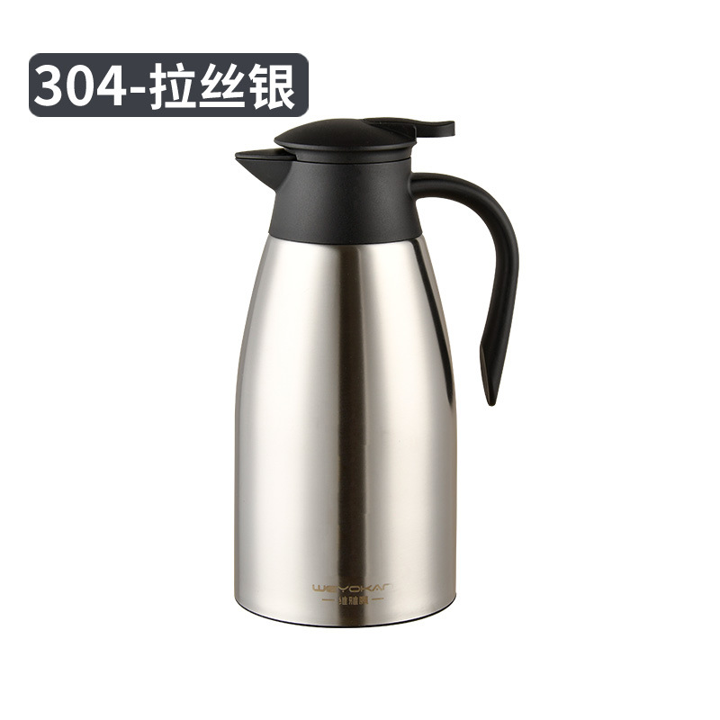 Виакан 304 термос из нержавеющей стали европейский трансграничный термос большой емкости двухслойный термос из нержавеющей стали - натуральный цвет/304 Вакуумная изоляция 36H 2.1L