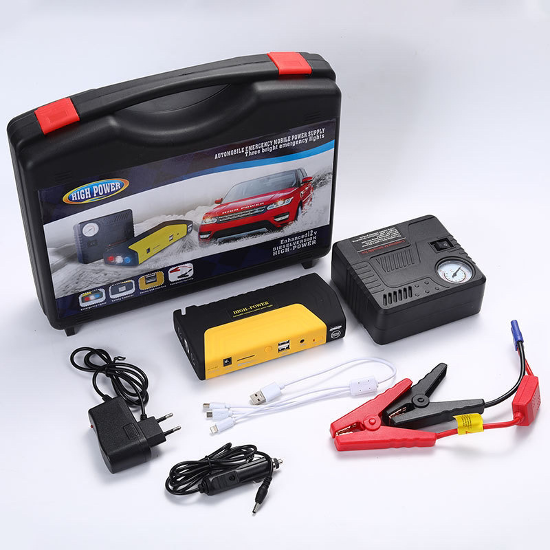 Car jump starter Аварийное питание 12 В Многофункциональный мобильный аккумулятор - Обычная версия желтого