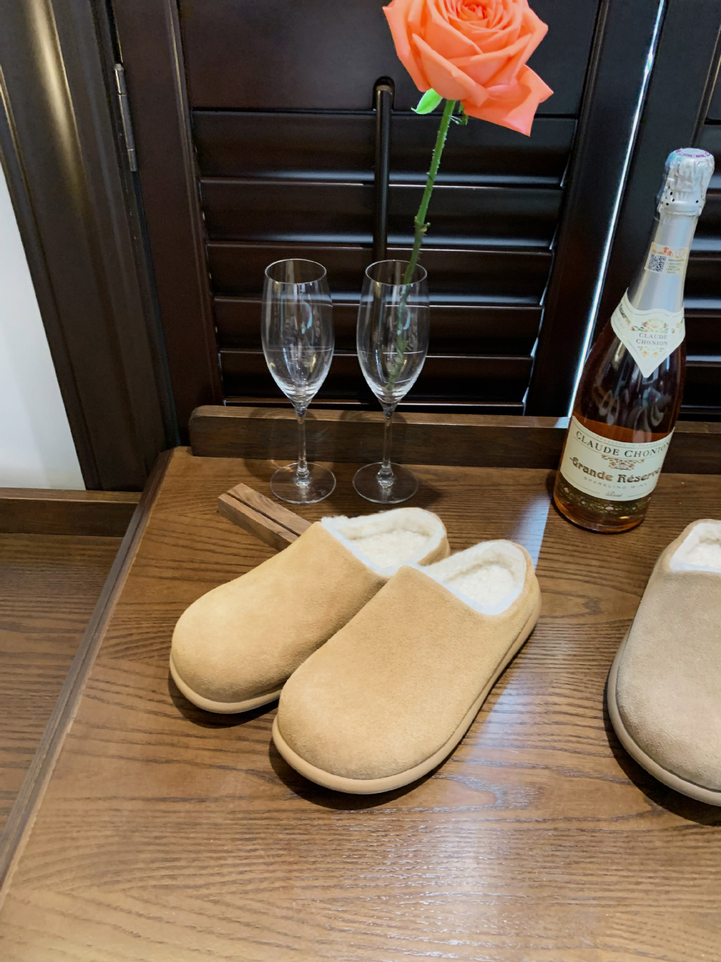 Little Potato Snow Boots Women's Autumn and Winter Plush Fury Shoes for Warmth, One Step Stepping, Half Dragging, Cotton Shoes for Outer Wear, Muleboken Shoes - camel/thirty-five