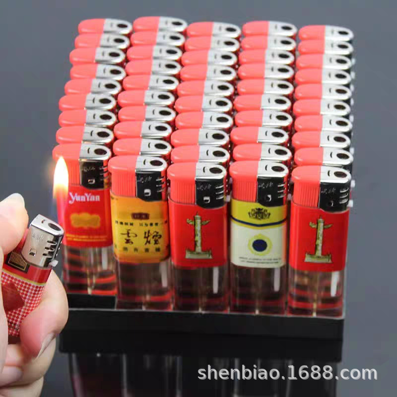 Классическая мода одноразовая прозрачная утолщенная взрывозащищенная зажигалка Личный тренд Высокая ценность - 909 Полупаковок сигарет/25 - 49 Домашние хозяйства не настроены