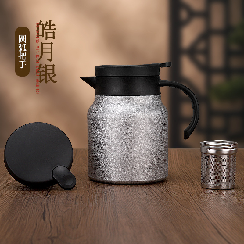 Новая нержавеющая сталь с титановым покрытием Тушеный чайник Домашний теплоизоляционный чайник большой емкости Чайник высокого класса - Обыкновенная крышка/1000ml