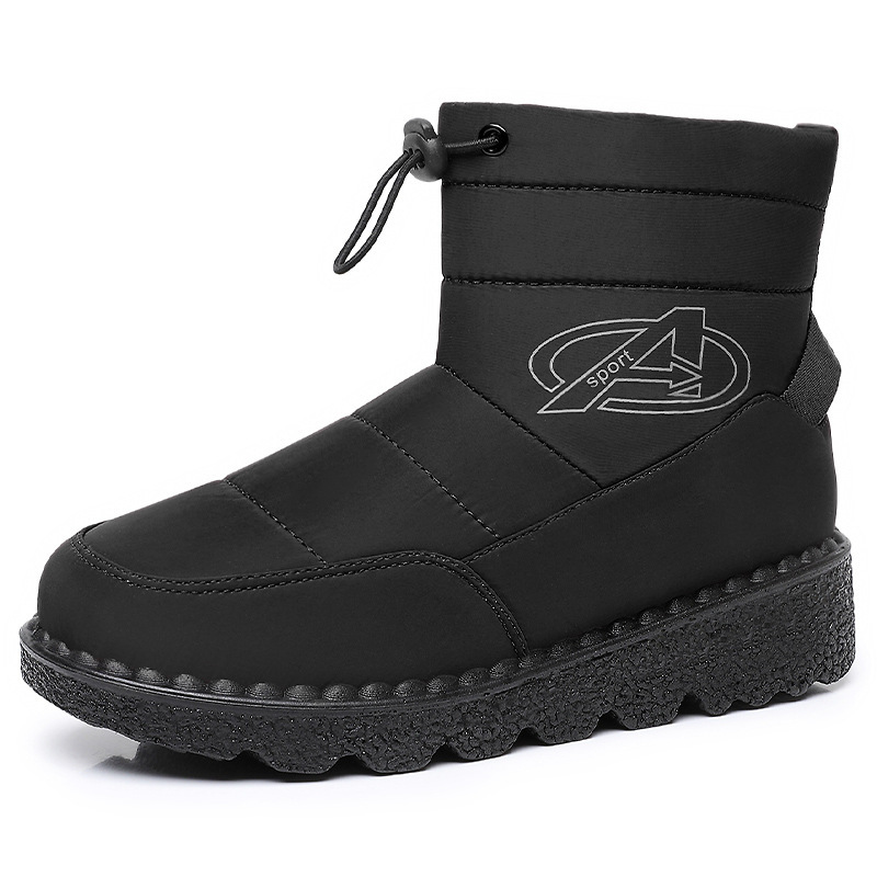 Обувь Женские снежные сапоги Зимние холодные и теплые хлопчатобумажные туфли TEMU Трансграничная внешняя торговля хлопчатобумажные сапоги с плюшевым утолщением - DZ - GM - 990 Черный (трансграничный мешок)/Тридцать шесть.