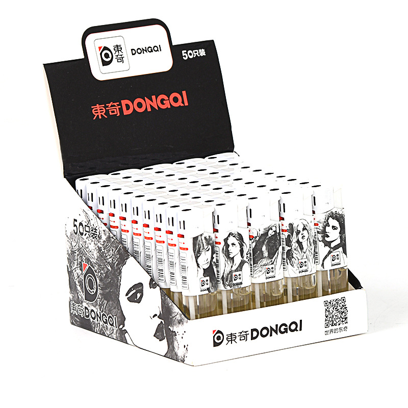 Производитель Открытый огонь Одноразовая зажигалка Новая креативная реклама Пластиковая зажигалка Домашняя коммерческая наружная зажигалка - белый/81mm*21.5mm*11mm