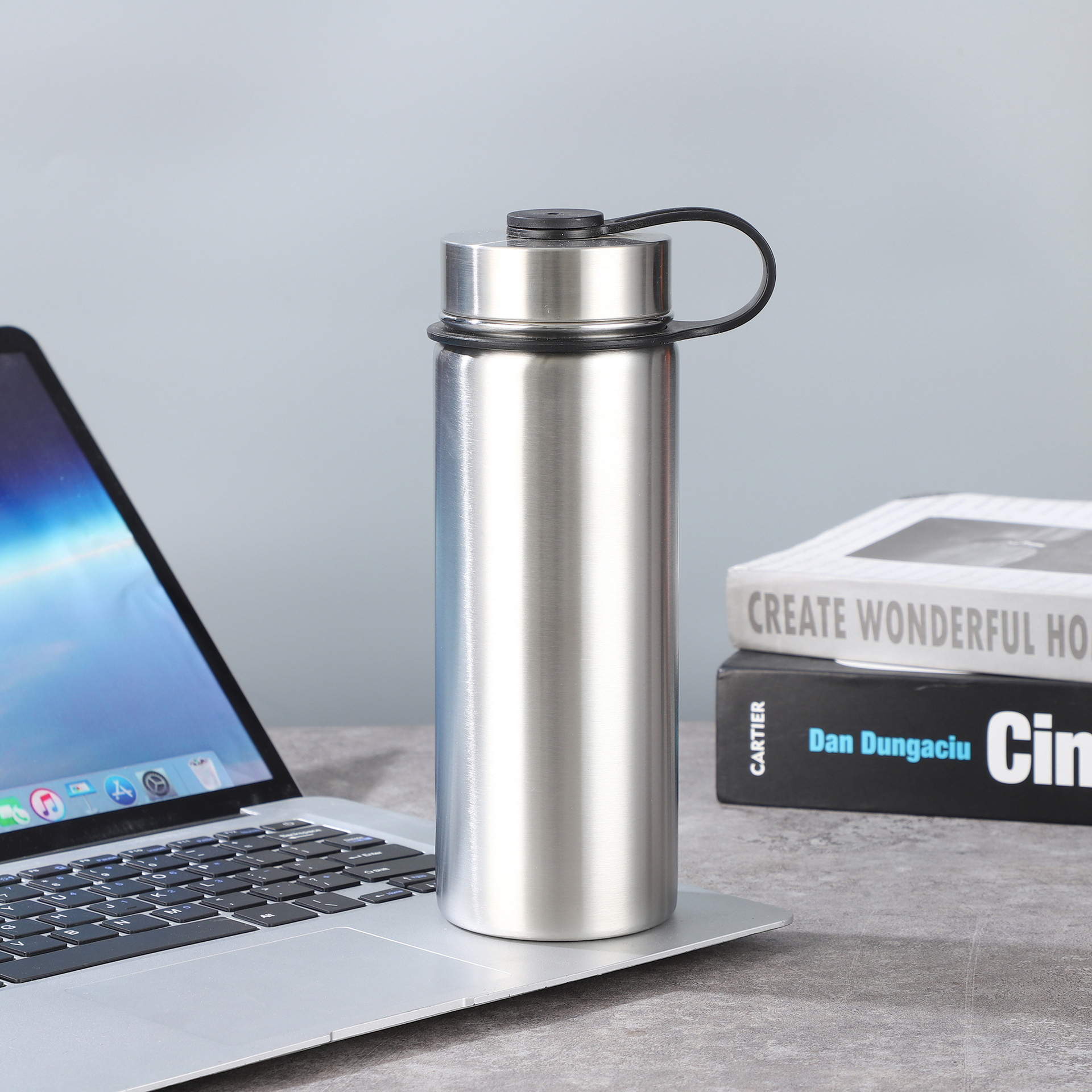 Трансграничная вместимость 304 нержавеющая сталь космический чайник однослойный космический чайник наружный спортивный чайник портативный стакан - Модель 1/18oz