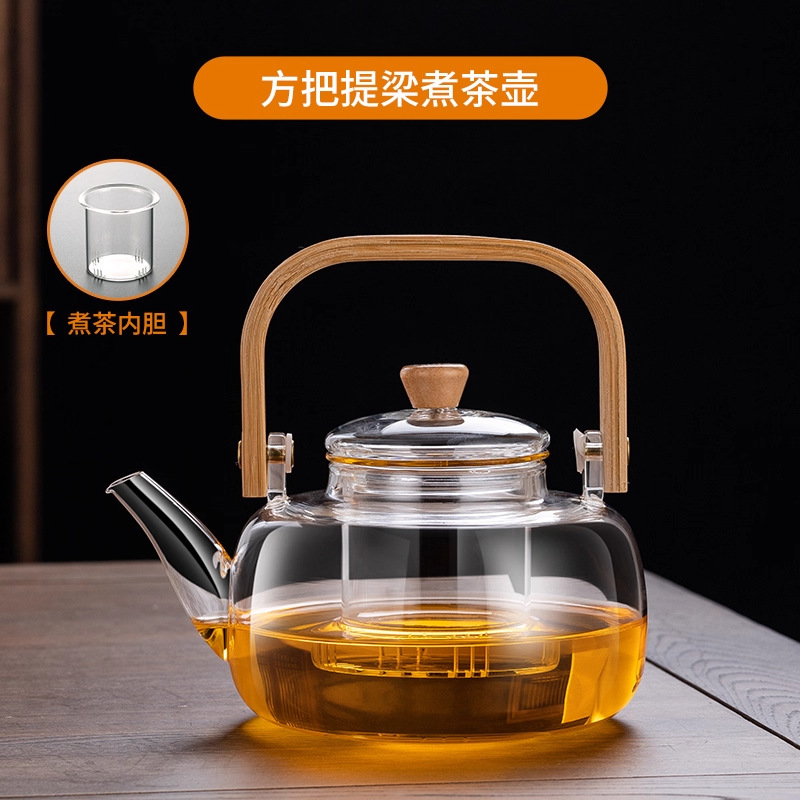 Стеклянный чайник 2025 Новый чайник для заваривания чая Домашняя высокотемпературная электрическая керамическая печь варка чайный сервиз балка - Варить чайник с балкой 1000 мл