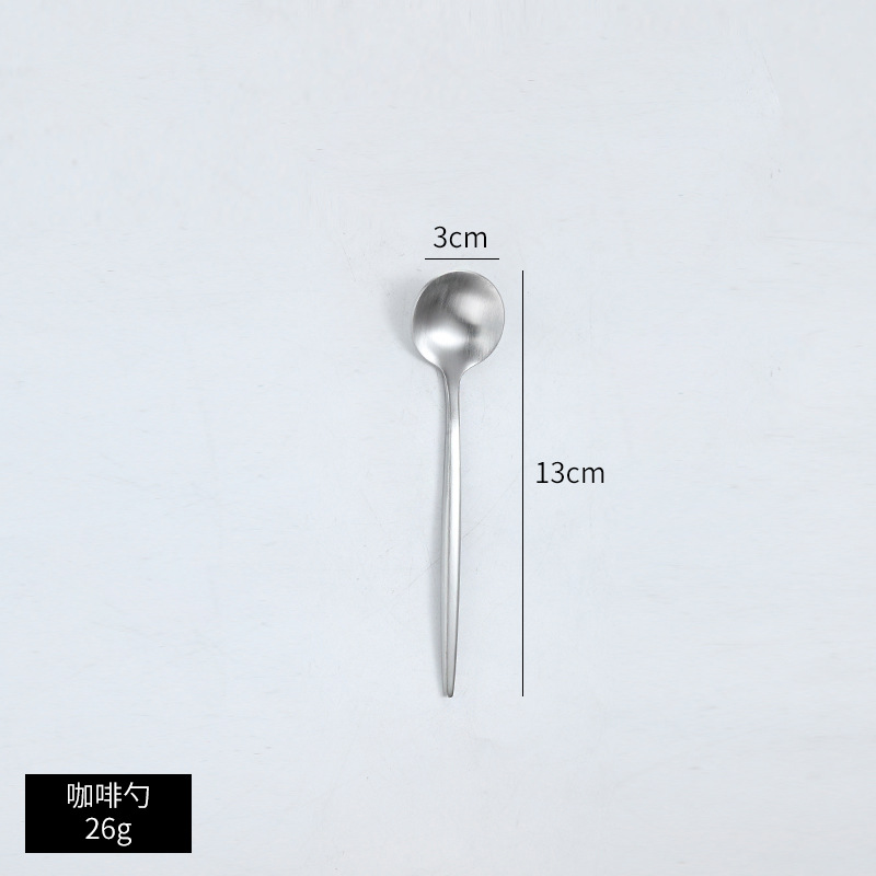 Остров 304 нержавеющая сталь нож и вилка ложка ресторан отель Вестерн стейк нож и вилка творчество Португалия нож и вилка ложка ins ветер - Настоящая кофейная ложка