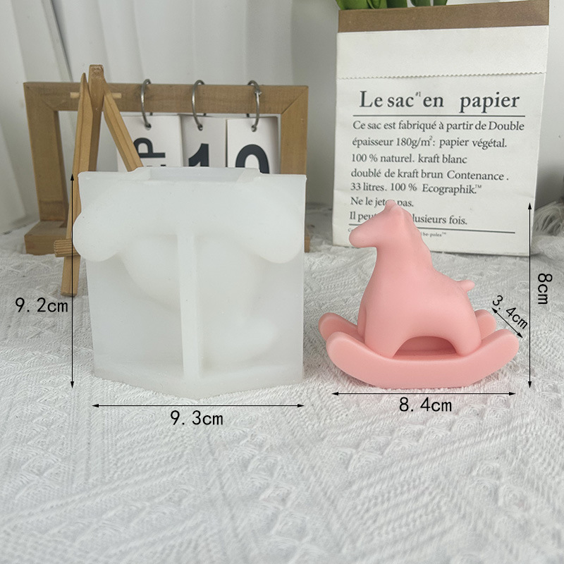 Скачать троян единорог свечи силиконовая форма DIY торт декор ароматический гипс кукла ручная мыльная форма - Катающий троян