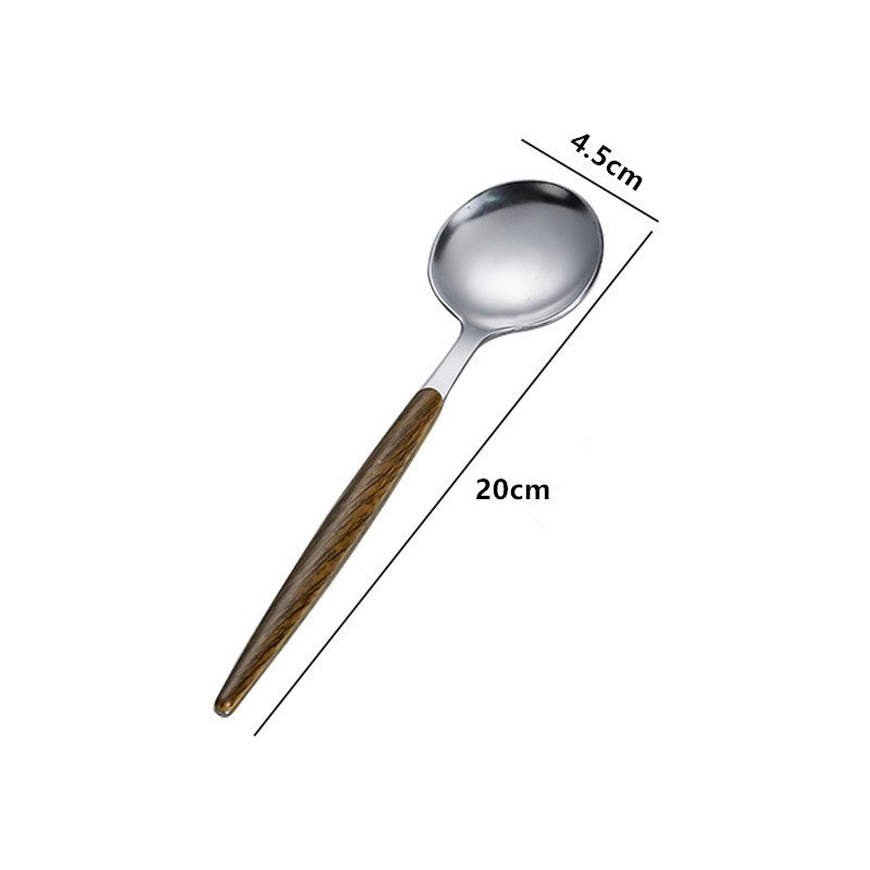 Нержавеющая сталь нож, вилка, ложка, португальская кухня, столовая посуда, ресторан, деревянная резьба, стейк, нож, десертная ложка - Ложка - серебро