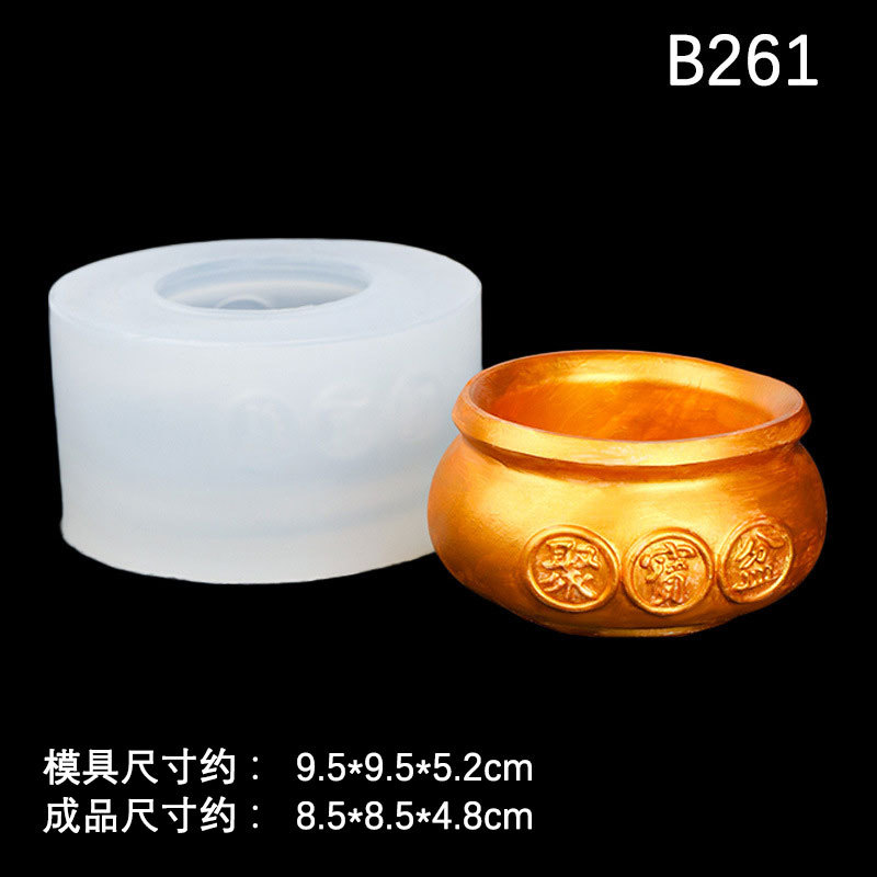 Золотые сокровища золотые юаньбао котлеты силиконовые формы пирожные сумки декоративные украшения капли гипсовые свечи - Прозрачный B261