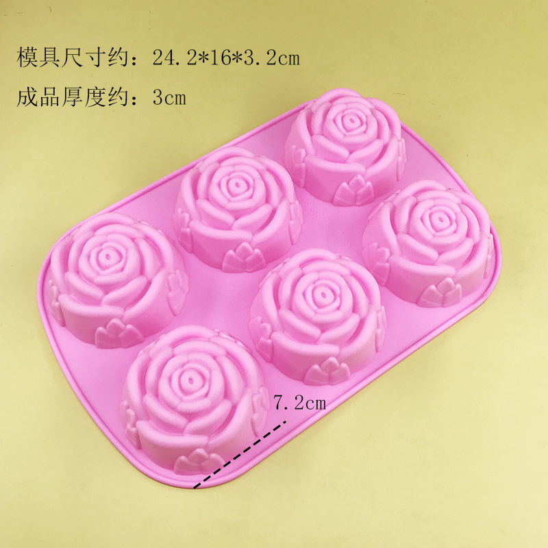 Квадратное мыло ручной работы силикон форма квадратное масло мыло модель DIY - 7241 - 6 Розы