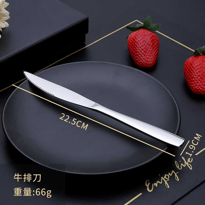 410 Нержавеющая сталь Столовая посуда Гостиница Ресторан Западная кухня Нож - вилка Ложка Набор стейка нож - вилка чайная ложка вилка ложка - Стейк - нож