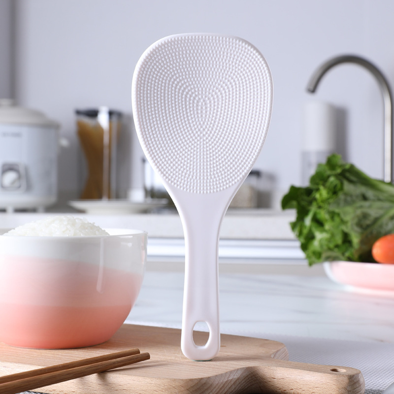 Ложка без риса белая пластиковая ложка рис грабли рисовые котлеты лопаты с отверстиями можно повесить лавку столовую лопату - Ми - белый. А.