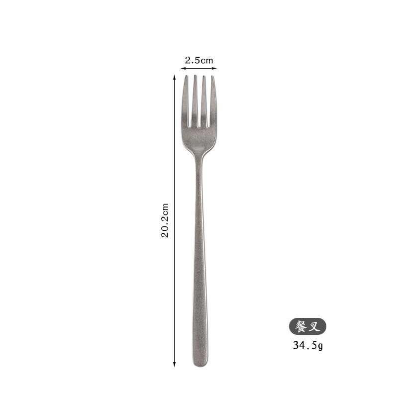 304 нержавеющая сталь для изготовления старых снежинок корейская западная кухня нож вилка ложка палочки для еды ретро шлифовка текстура посуда - Главная Гарпунь № 1 Table Fork