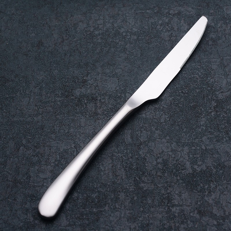 Французская серия Лунный свет нержавеющая сталь столовая посуда набор стейк нож вилка ложка западный нож десерт ложка оптовая - Лунный нож