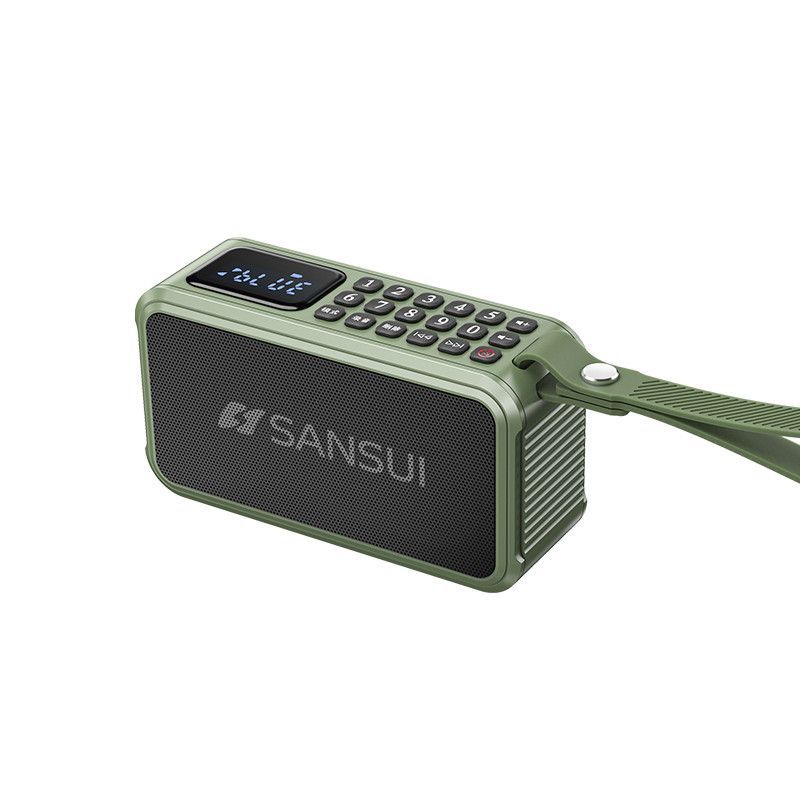 Shanshui F62 Bluetooth Square Dance Player, Elderly Listening, Storytelling, Opera Radio, Card Insertion Small Speaker, subwoofer - green