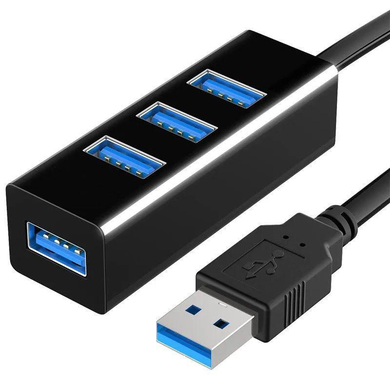 usb шунт интерфейс расширение 3.0 переключатель ноутбук настольный компьютер перетаскивание четыре док концентратор - 30 см (черный) 4 чел.