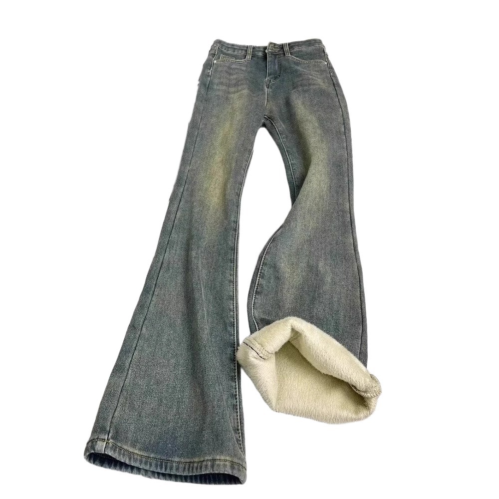 Женские джинсы Micro 2025 новые осенне - зимние Micro - брюки женские миниатюрные джинсы - Ретро - синий/S