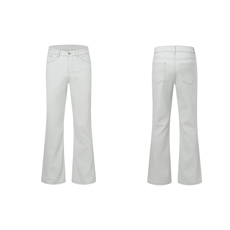 KoiGain Американский ретро - чистый прямоцилиндровый джинсы Micro - ra - белый/S