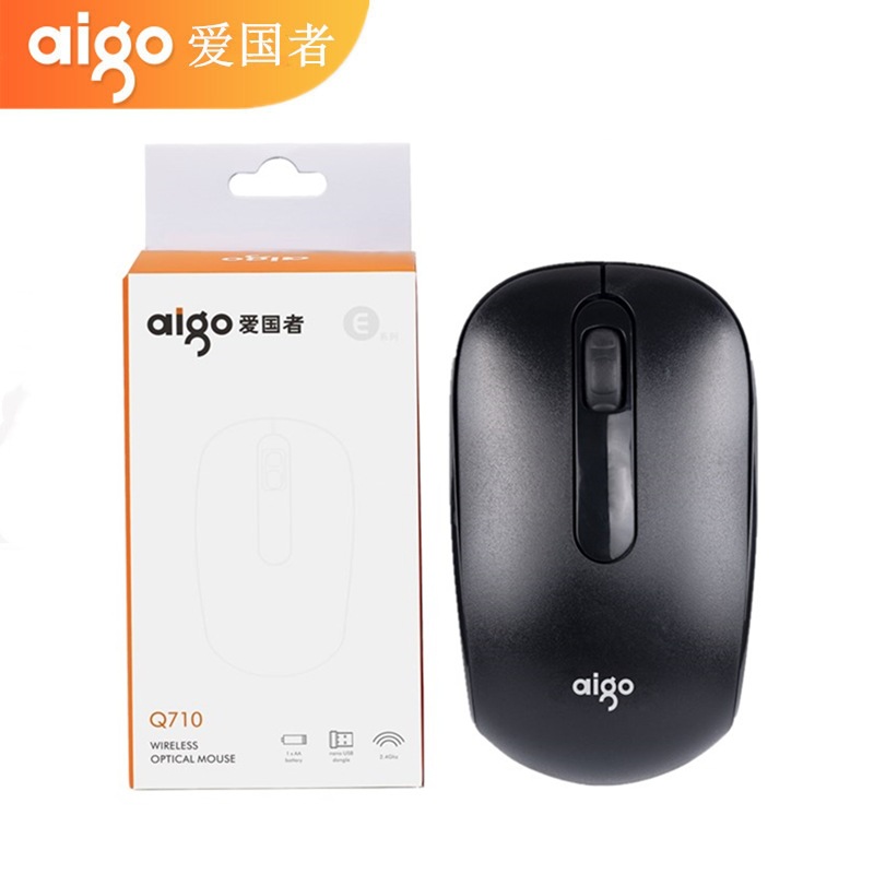 Беспроводная мышь Patriot Aigo Q710 Office 2.4G для настольных компьютеров - Беспроводная мышь Q710 черный