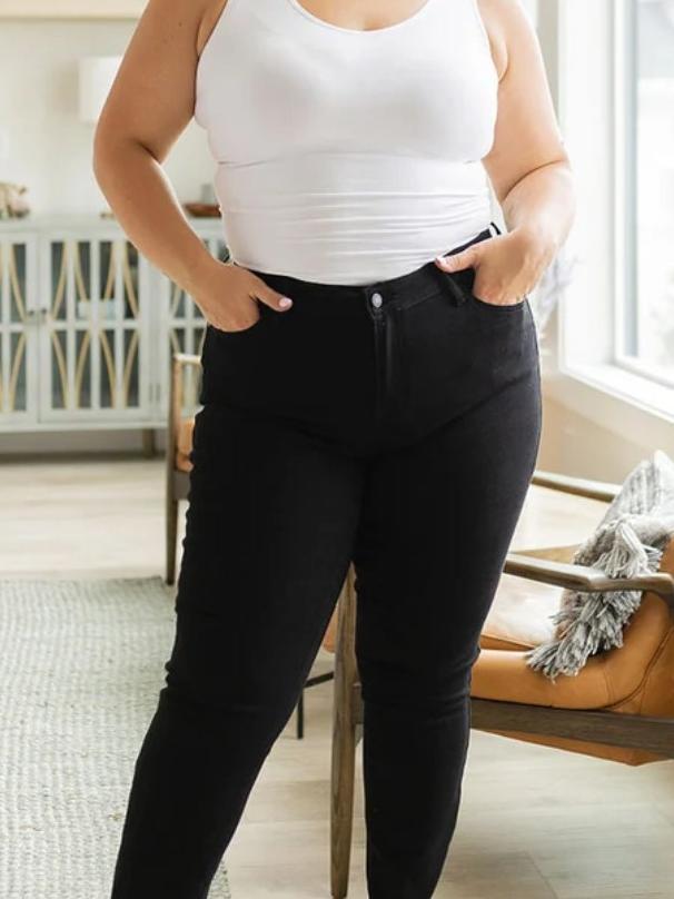 Amazon Independent Station модный тренд высокая талия эластичный отдых на свежем воздухе с длинными ногами дама с маленькими ногами джинсы - чёрный/Обычная XS