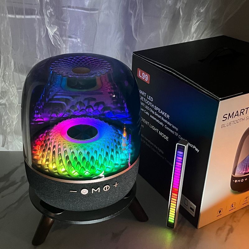 LP90pro Harman - Стеклянная беспроводная Bluetooth - акустика Huaqiang North Домашняя компьютерная карта Настольная басовая пушка - L90MAX