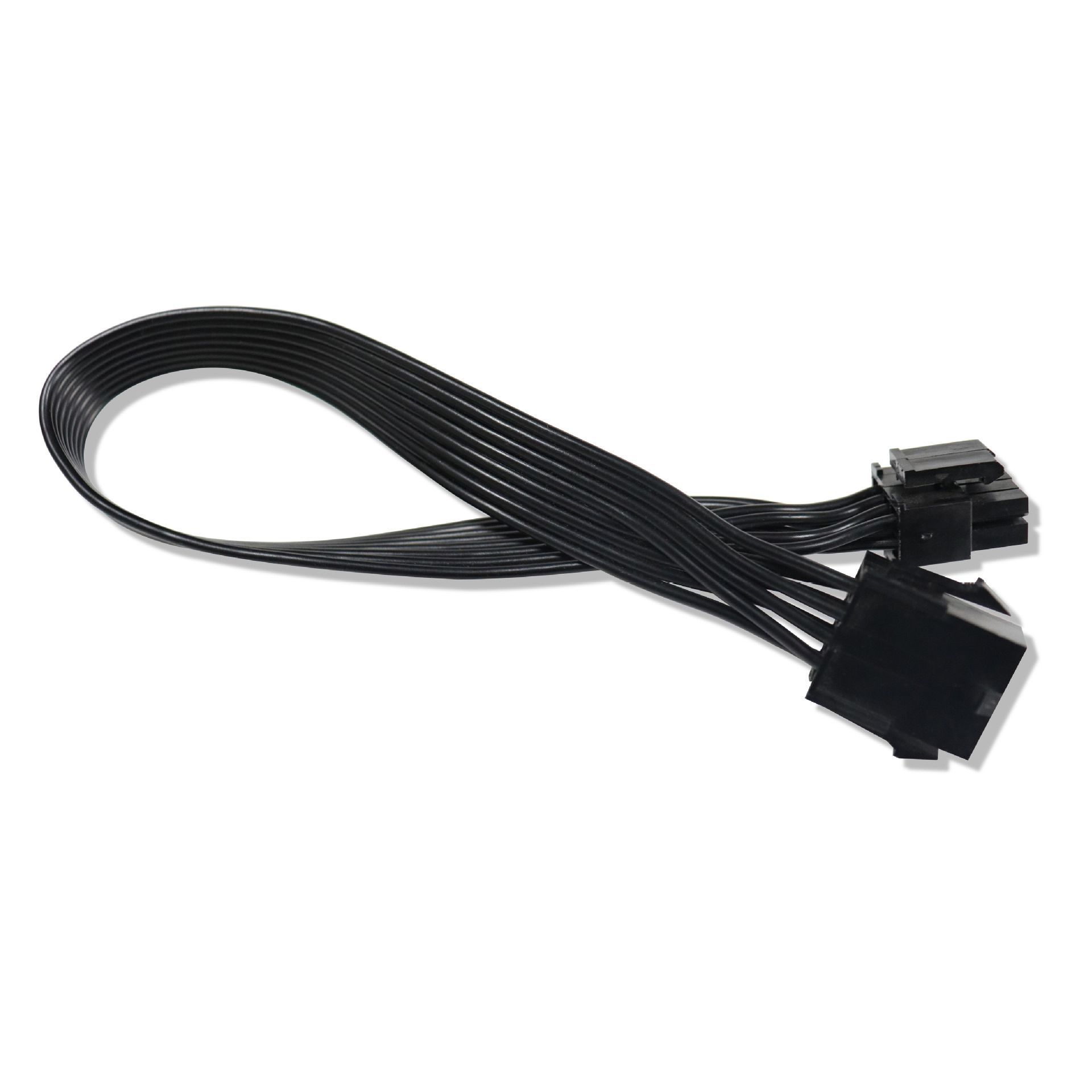 Computer connection cable 8pin extension cable CPU 8-pin male and female extension cable 4+4 black ribbon cable 30cm - 20cm