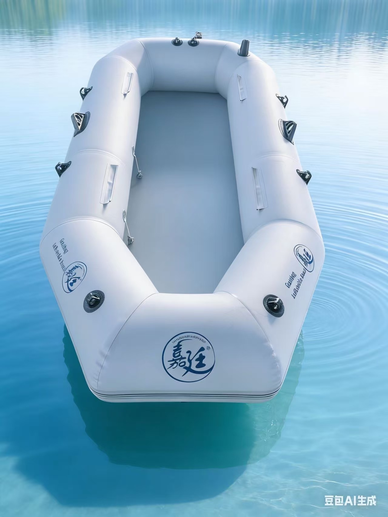 新品外销纯色耐磨加厚橡皮艇充气船硬底折叠专业路亚气垫船 - 1.8米裸船（颜色随机）