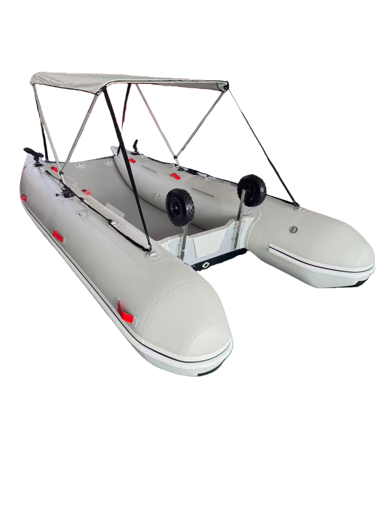 Исходный завод 3,9 м ПВХ высокоскоростной катер с вытяжным днищем катамаран утолщение износостойкий складной надувной высокоскоростной катер - Высокоскоростная лодка 3,9 м