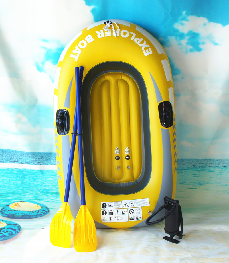 Завод для яхт, надувных лодок, рыбацких лодок, резиновых лодок, байдарок, дрейфовых лодок. - Желтый одноместный корабль