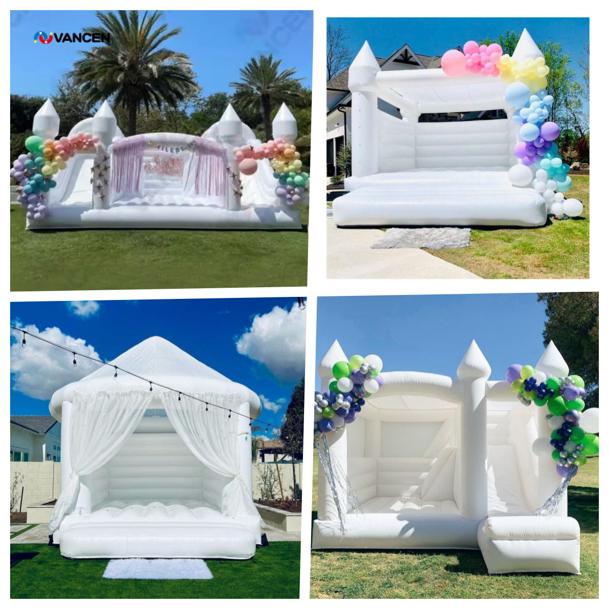 户外圆顶充气婚礼跳床儿童蹦蹦床室内外人气摄影道具欧式派对帐篷