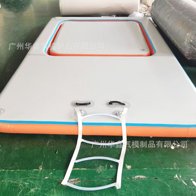 充气水上浮板户外游泳充气浮排海面休息浮床摩托艇码头漂浮垫钓鱼 - 可定制