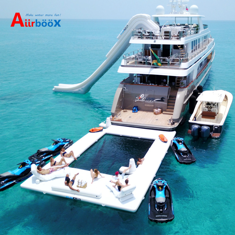 户外海上充气游泳池带网防溺水浮台漂浮戏水平台沙发浮排游艇出海 - 0.1M  水上专用材料