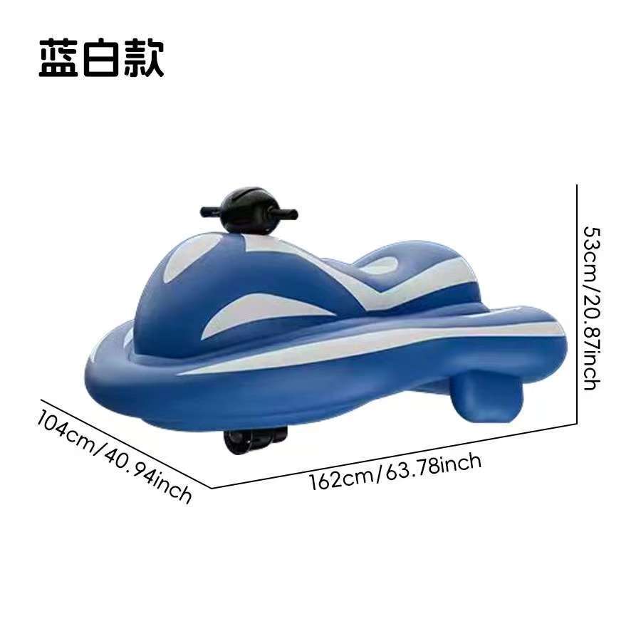 Надувная моторная лодка, лодка - рыбалка, аквапарк, мини - одиночный водный дрейф, серфинг, катер. - Небо голубое